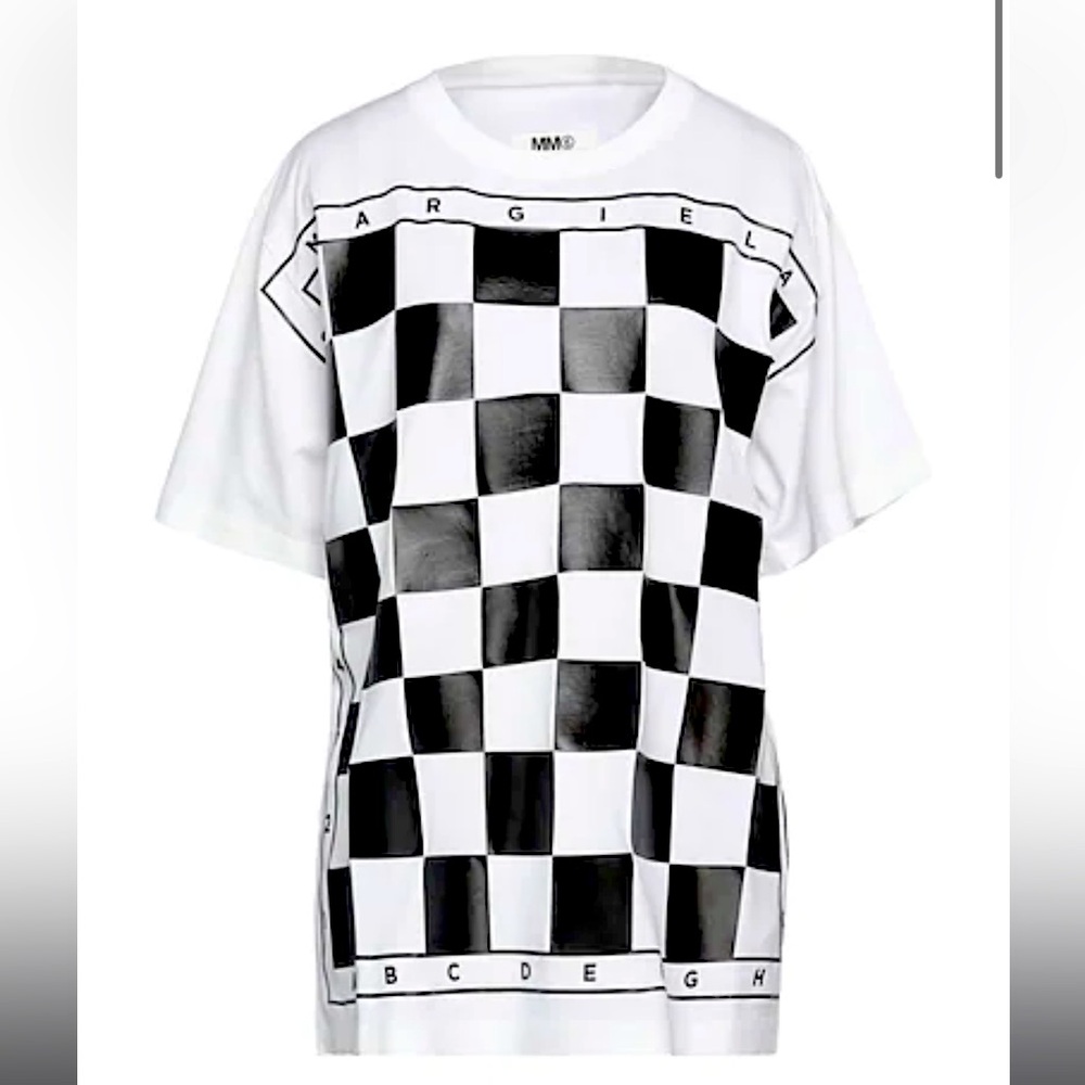 MAISON MARGIELA 🖤🤍 Checkerboard Oversized T-Shirt